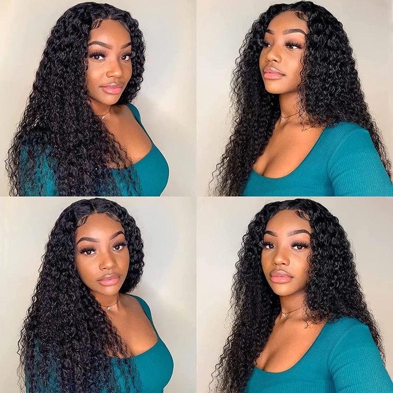 Selina 4 Bundles 18''20"22"24" Kinky Curly Bundles Human Hair Bundles Unprocessed Remy Hair Extensions Brazilian Virgin Human Hair 100 Gram/Bundle (18 20 22 24inch, Natural Color) - Image 2